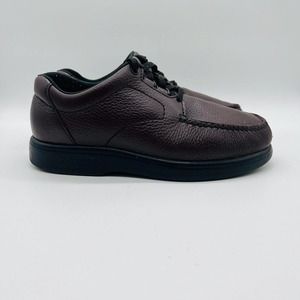 SAS Shoes Womens 8 W Brown Leather Lace Up Comfort Othopedic Casual Sneaker